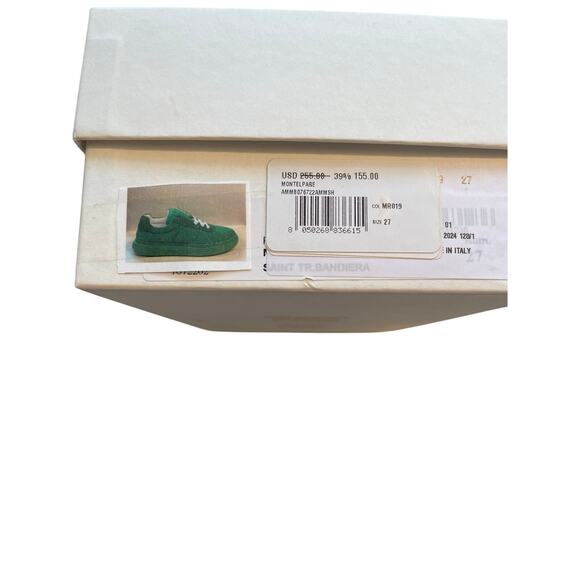 Marni Kids Leather and Cotton Lace Up Sneakers NWT size: 27 Italian Kids - Picture 4 of 7